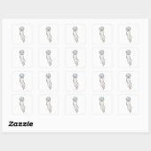 Bull Terrier Space Vierkante Sticker (Vel)