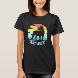 Bull Terrier Spirit Animal  Retro Sunset Do T-shirt