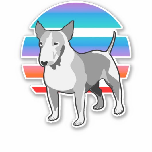 Bull Terrier Sticker (Voorkant)