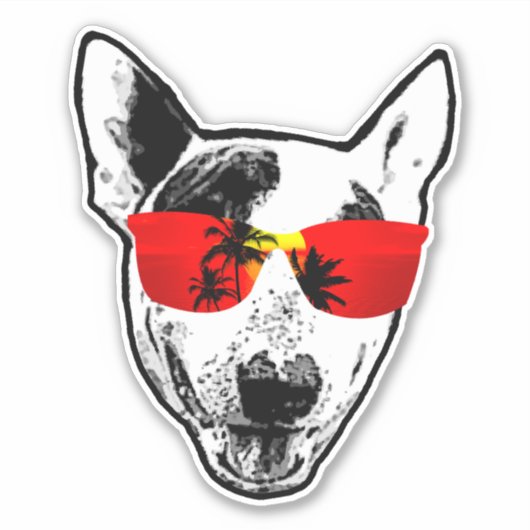 Bull Terrier Sticker (Voorkant)