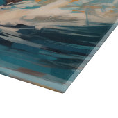 Bull Terrier Strand Surfen Schilderij Snijplank (Hoek)