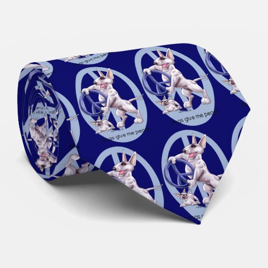 Bull Terrier Stropdas (Opgerold)