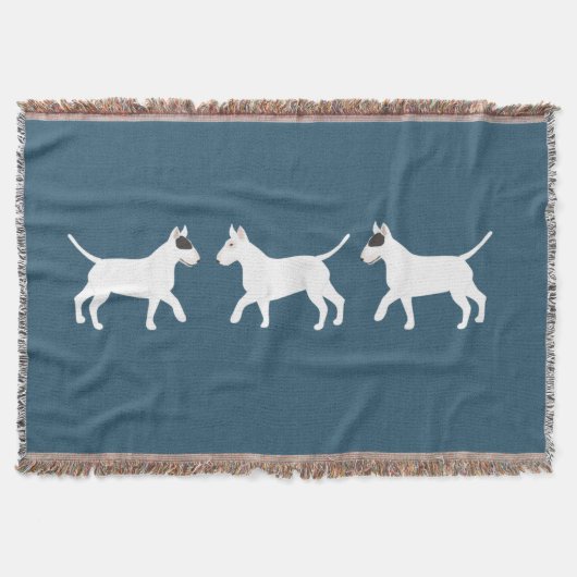 Bull Terrier Throw Blanket Deken (Voorkant)