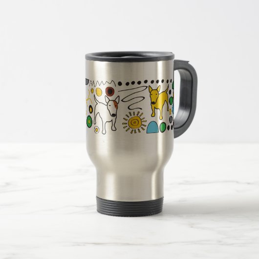 BULL TERRIER Travel Mug Cup Reisbeker (Voorkant rechts)