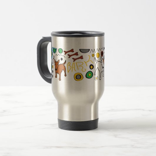 BULL TERRIER Travel Mug Cup Reisbeker (Voorkant links)