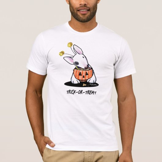 Bull Terrier Trick or treat T-Shirt (Voorkant)
