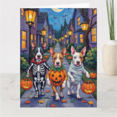 Bull Terrier Trick-or-Treating Halloween kostuums Kaart (Voorkant)