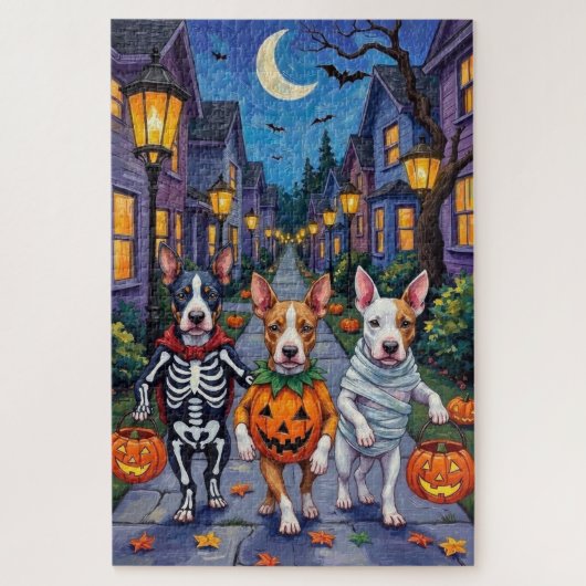 Bull Terrier Trick-or-Treating Halloween kostuums Legpuzzel (Verticaal)