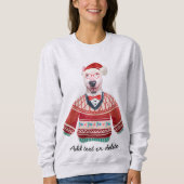 Bull Terrier Ugly Kerstmis Dog Mam Sweatshirt (Voorkant)
