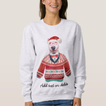 Bull Terrier Ugly Kerstmis Dog Mam Sweatshirt