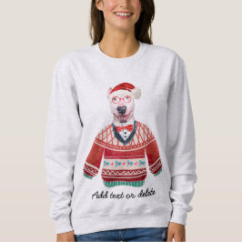 Bull Terrier Ugly Kerstmis Dog Mam Sweatshirt