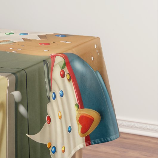 Bull Terrier Vakantie Bakken: Feestelijke Kerst Tafelkleed (Voorbeeld)