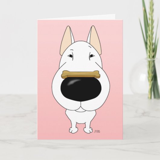 Bull Terrier-Valentijn Feestdagen Kaart (Voorkant)