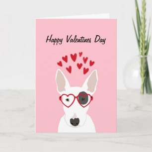 Bull Terrier Valentijnse  Love Card Feestdagen Kaart