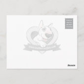 Bull Terrier vermist een dierbare persoon Briefkaart (Achterkant)
