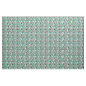 Bull Terrier vintage florals turquoise Stof (Yard (91,4 cm))