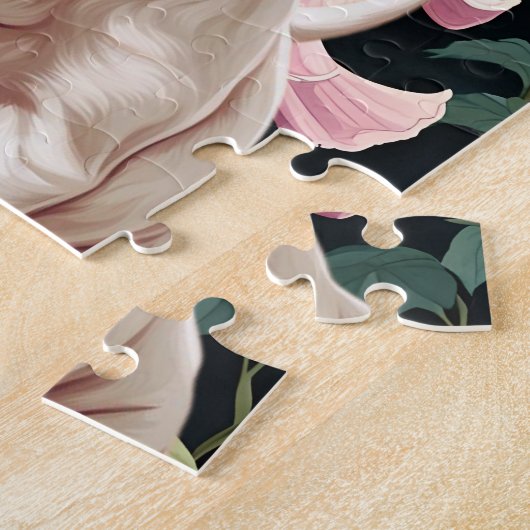 Bull Terrier Vogelhandschoen Bloempuzzel Legpuzzel (Zijkant)