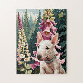Bull Terrier Vogelhandschoen Bloempuzzel Legpuzzel