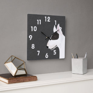 Bull Terrier wandklok