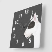 Bull Terrier wandklok (Hoek)