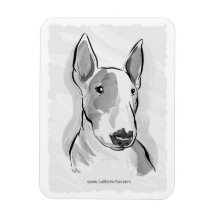 Bull Terrier waterverf schildermagneet