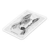 Bull Terrier waterverf schildermagneet Magneet (Linkerzijde)