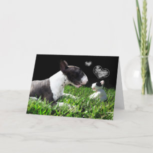 Bull Terrier-Wenskaart Kaart