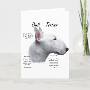 Bull Terrier (wht) Geschiedenisontwerp Feestdagen Kaart