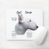 Bull Terrier (wht) Geschiedenisontwerp Muismat (Met muis)