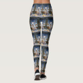 Bull Terrier with Christmas Lights Holiday Leggings (Achterkant)
