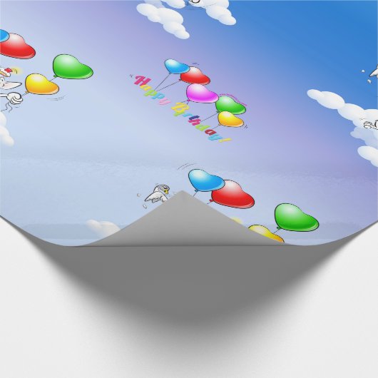 Bull Terrier Wrapping Paper "Happy Birthday" Cadeaupapier (Hoek)