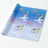 Bull Terrier Wrapping Paper "Happy Birthday" Cadeaupapier (Uitgerold)