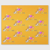 Bull Terrier Wrapping Paper "Happy Birthday" Cadeaupapier (Vlak)
