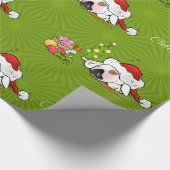 Bull Terrier Wrapping Paper "Merry Kerstmis" Cadeaupapier (Hoek)