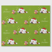 Bull Terrier Wrapping Paper "Merry Kerstmis" Cadeaupapier (Vlak)