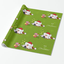 Bull Terrier Wrapping Paper "Merry Kerstmis" Cadeaupapier