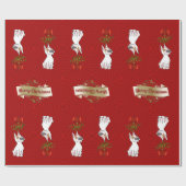 Bull Terrier Wrapping Paper "Merry Kerstmis" Cadeaupapier (Vlak)