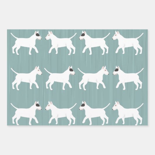 Bull Terrier Wrapping Paper Sheets (Voorkant 2)