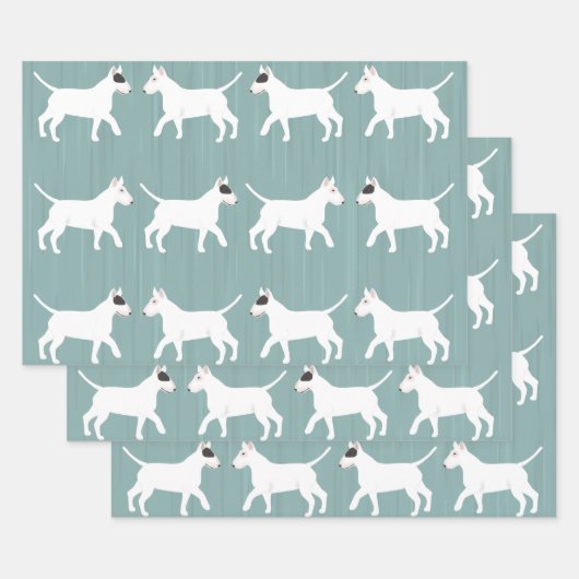Bull Terrier Wrapping Paper Sheets (Set)