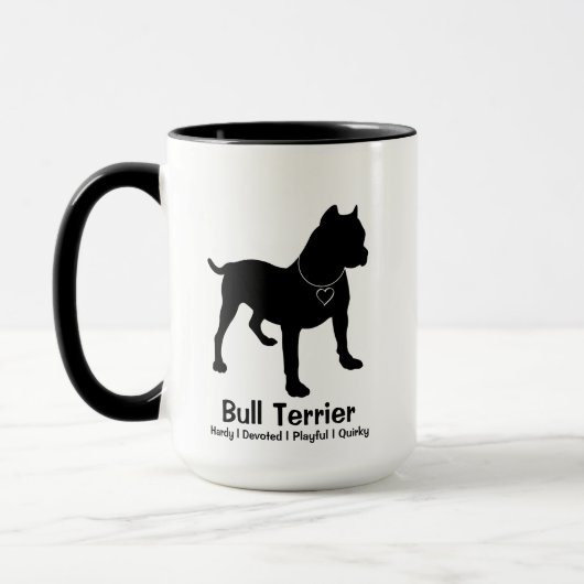 Bull Terrier Yin Yang Coffee Mok (Links)