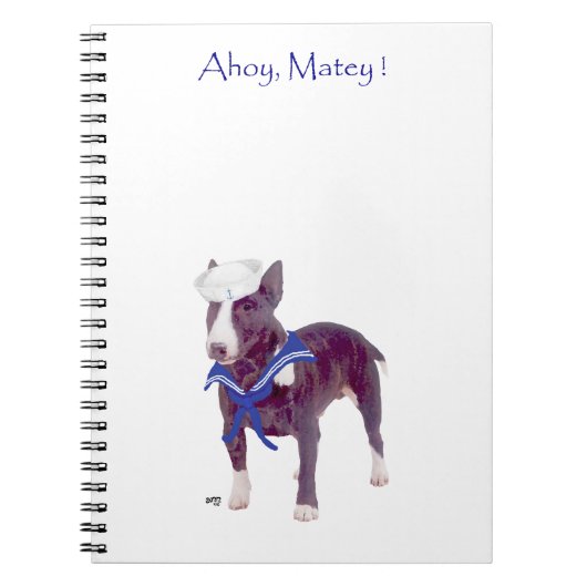 Bull Terrier Zeiler Notitieboek (Voorkant)