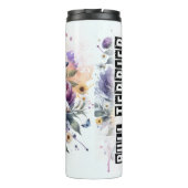 Bull Terrier's Butterfly Floral Embrace Thermosbeker (Achterkant)