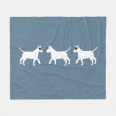 Bull Terriers Fleece Blanket (Voorkant (Horizontaal))