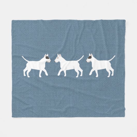 Bull Terriers Fleece Blanket (Voorkant (Horizontaal))