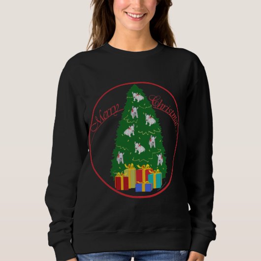 Bull Terriers Kerst T-Shirt (Voorkant)