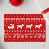 Bull Terriers Kerstmis Honden Sleigh Ride Vakantie Feestdagen Kaart