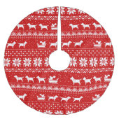 Bull Terriers Kerstmis Honden Sleigh Ride Vakantie Kerstboom Rok (Voorkant)