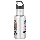 Bull Terriers Peace Love Hondenliefhebbers Waterfles (Achterkant)