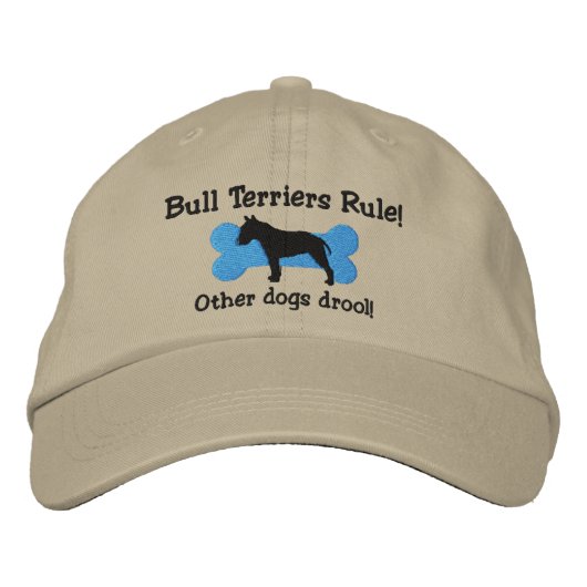 Bull Terriers Rule geborduurd Pet (Voorkant)