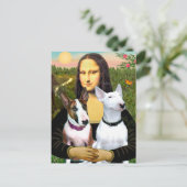 Bull Terriers (Twee) - Mona Lisa Briefkaart (Staand voorkant)